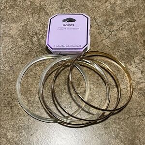 Claire's Gold and Silver Bangle Set